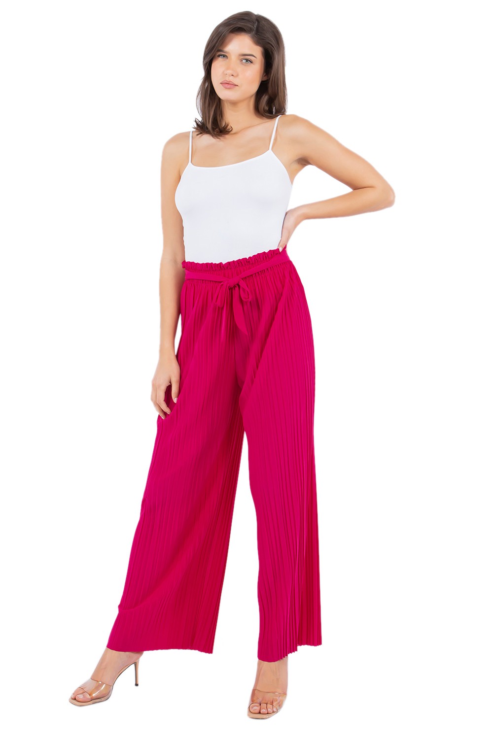 PLEATED WIDE LEG PANTS - In store