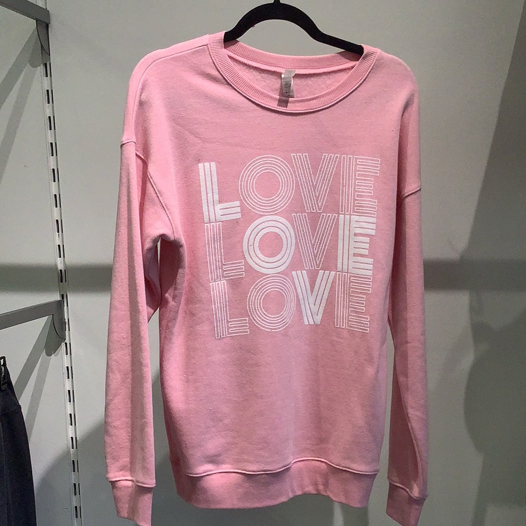 Pink Love Crew Neck Sweatshirt