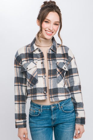 Plaid Crop Jacket