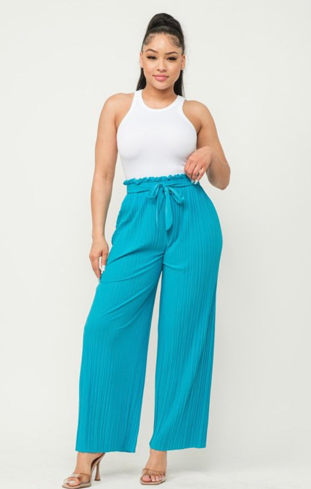 PLEATED WIDE LEG PANTS - In store