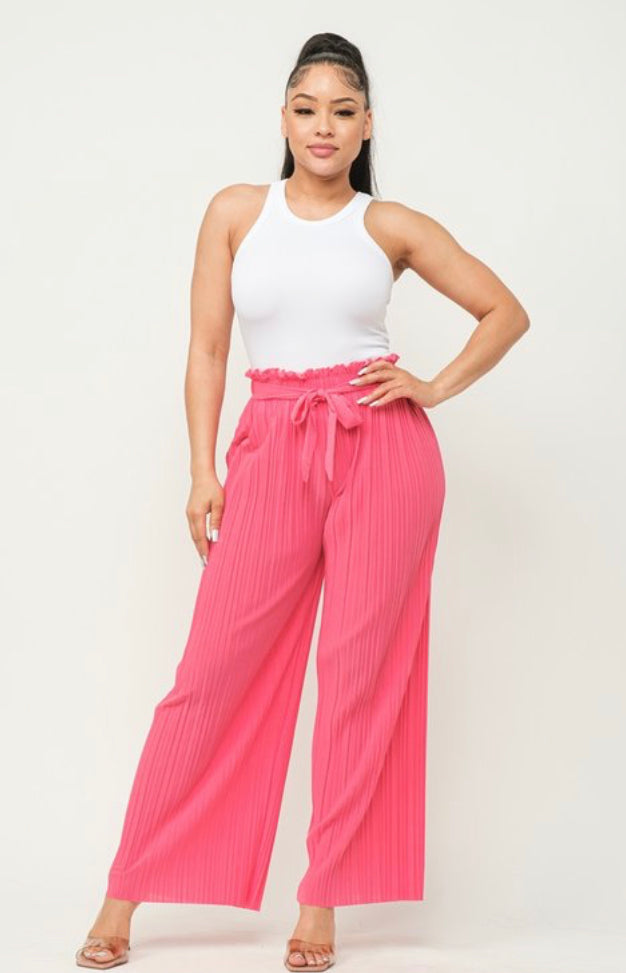 PLEATED WIDE LEG PANTS - In store