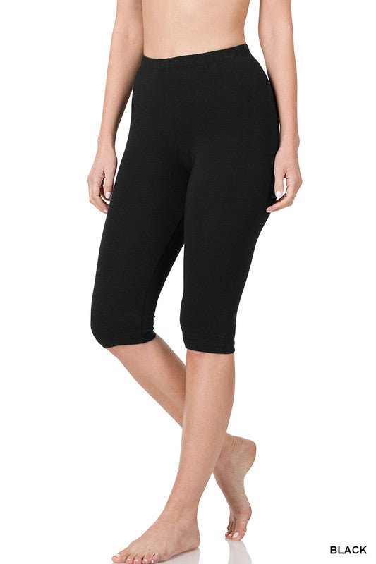 PREMIUM COTTON 15 INCH CAPRI LEGGINGS