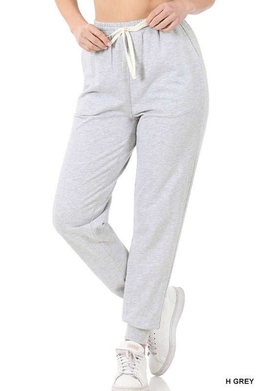 French TERRY DRAWSTRING WAIST JOGGER PANTS