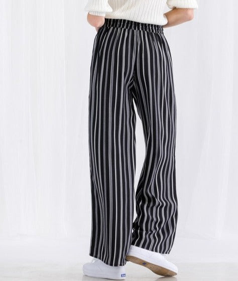 PLUS SIZE THIRA STRIPE WIDE LEG PANTS