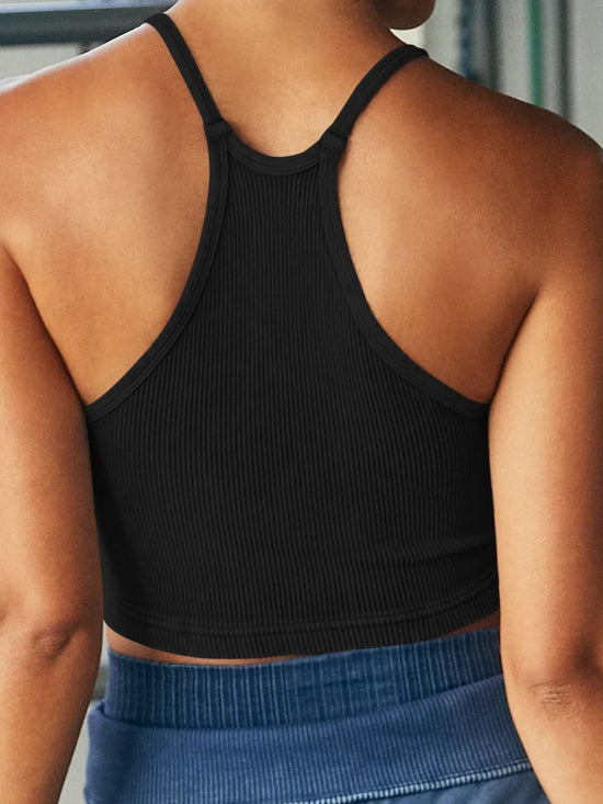 Ribbed Racerback Cropped Cami- ONLINE ONLY 2-10 DAY SHIPPING