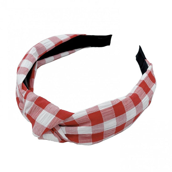 Knotted Gingham Headband