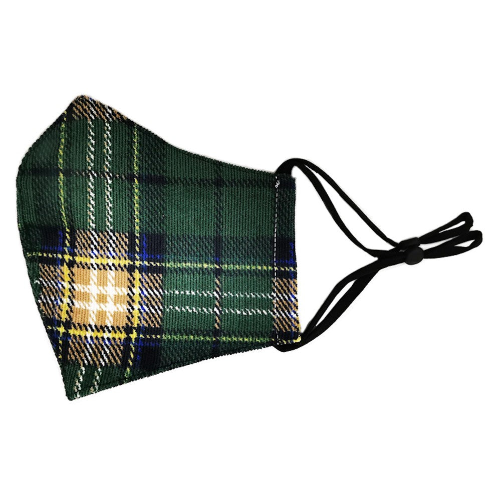 Adjustable Corduroy Plaid Filter Insert Mask