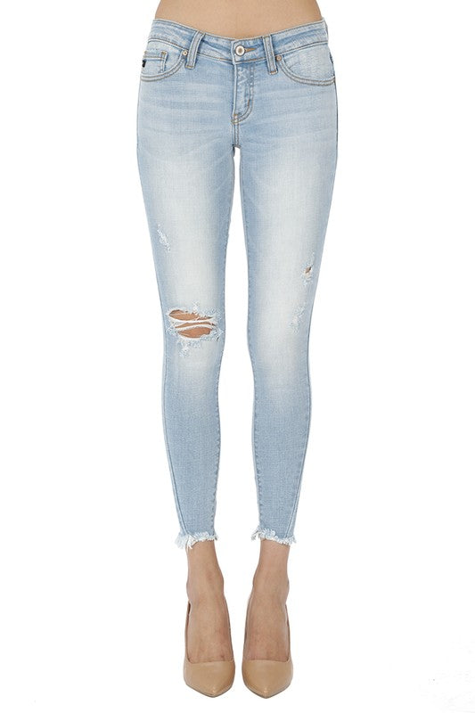 KanCan Low Rise Distressed Ankle Skinny