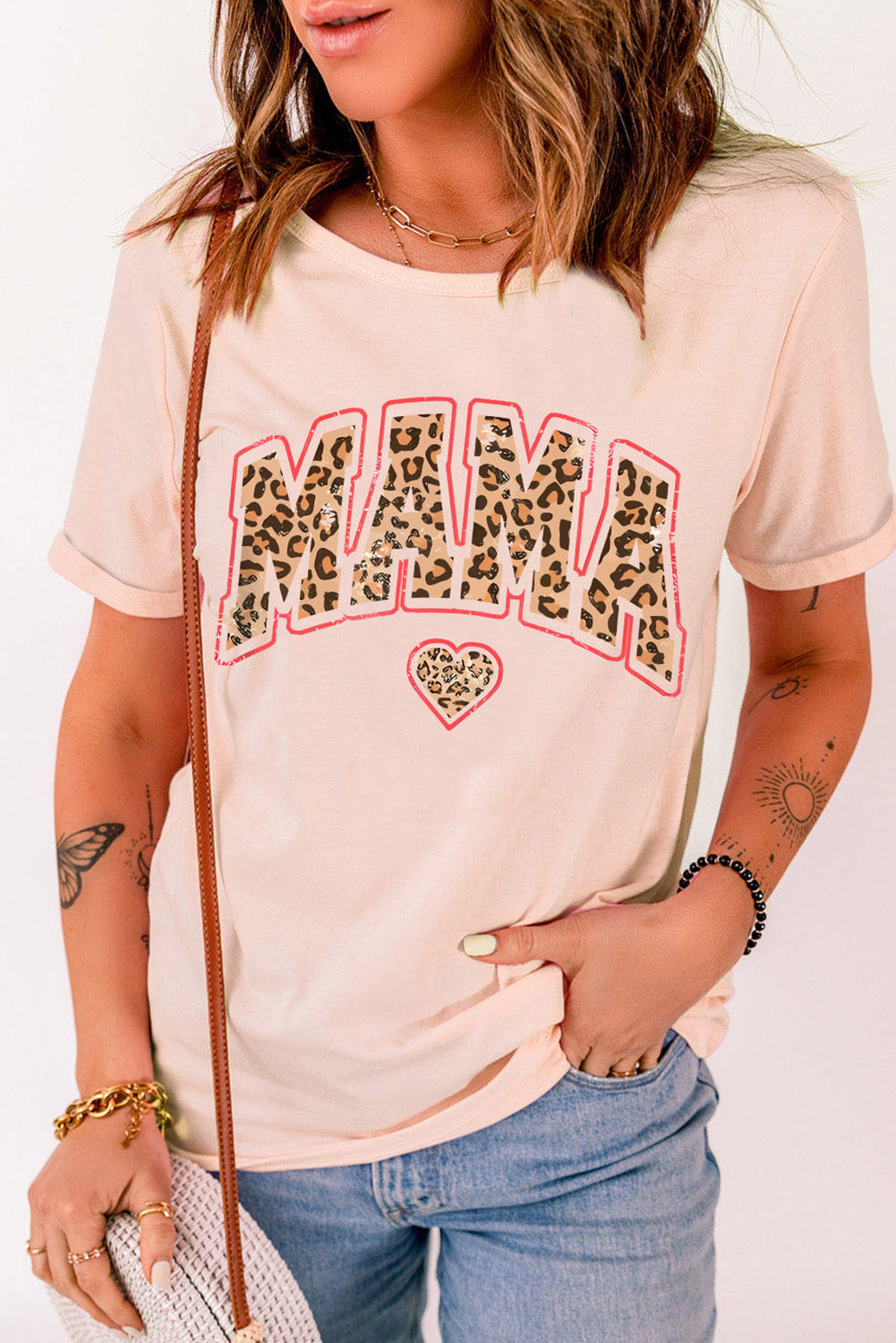 MAMA Heart Graphic Round Neck Tee- ONLINE ONLY- 2-7 DAY SHIPPING