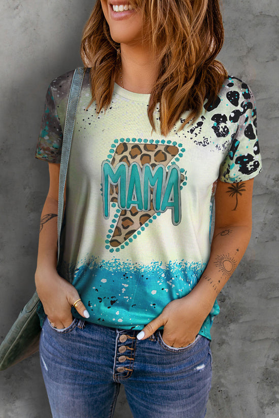 MAMA Lightning Graphic Leopard Round Neck Tee- ONLINE ONLY- 2-7 DAY SHIPPING