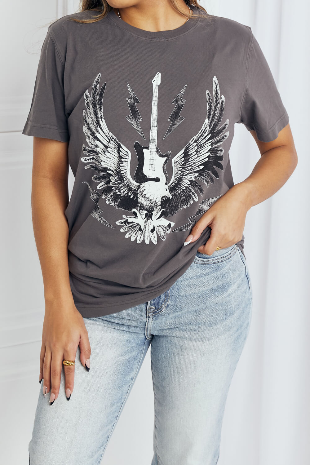 mineB Full Size Eagle Graphic Tee Shirt - ONLINE ONLY 2-10 DAY SHIPPING