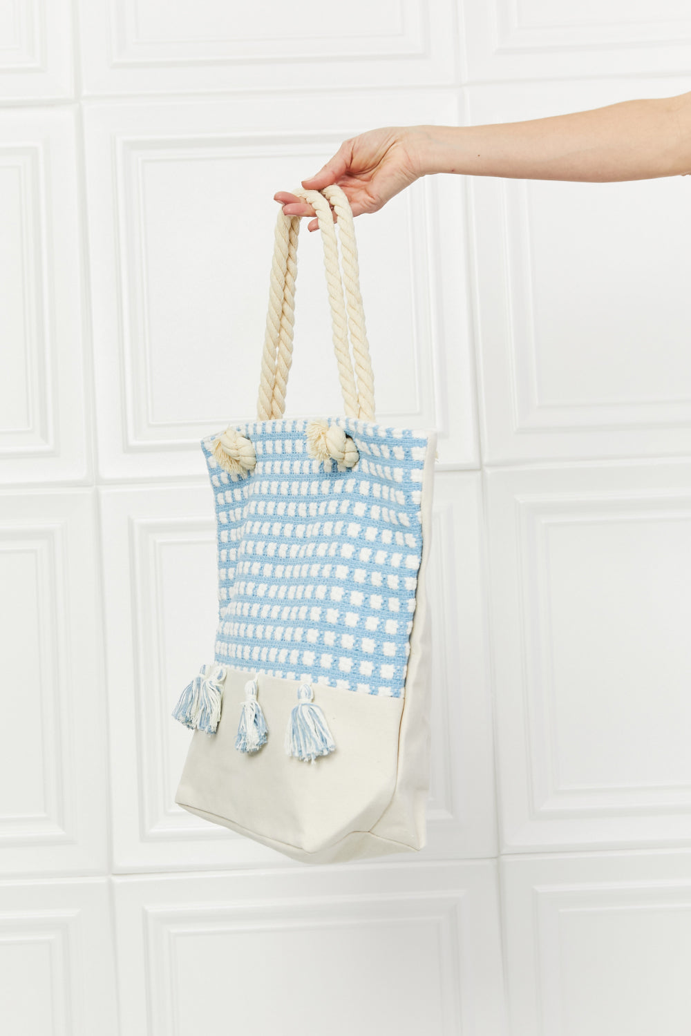 Justin Taylor Picnic Date Tassle Tote Bag- ONLINE ONLY- 2-7 DAY SHIPPING